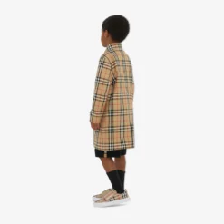 Reversible Check Gabardine Car Coat