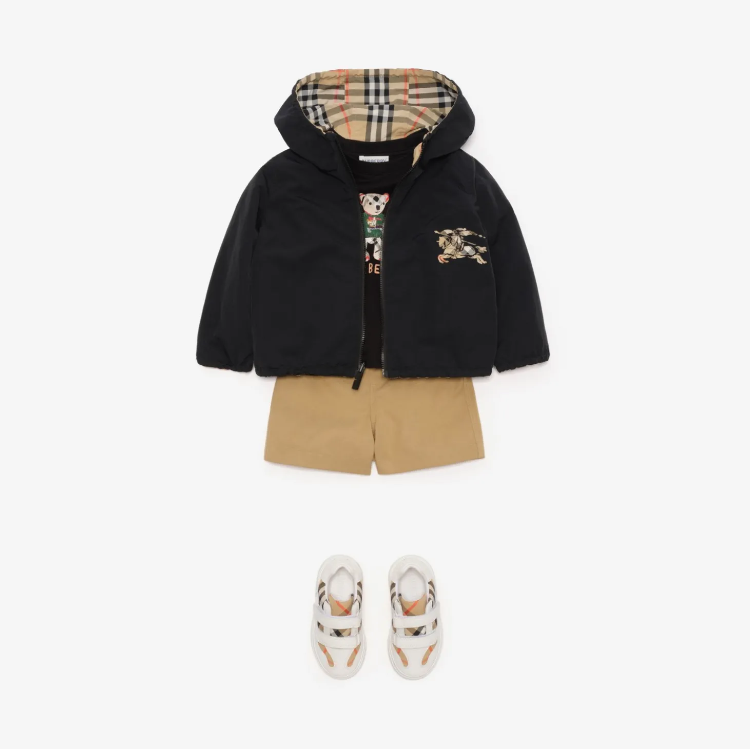 Reversible Check Hooded Jacket