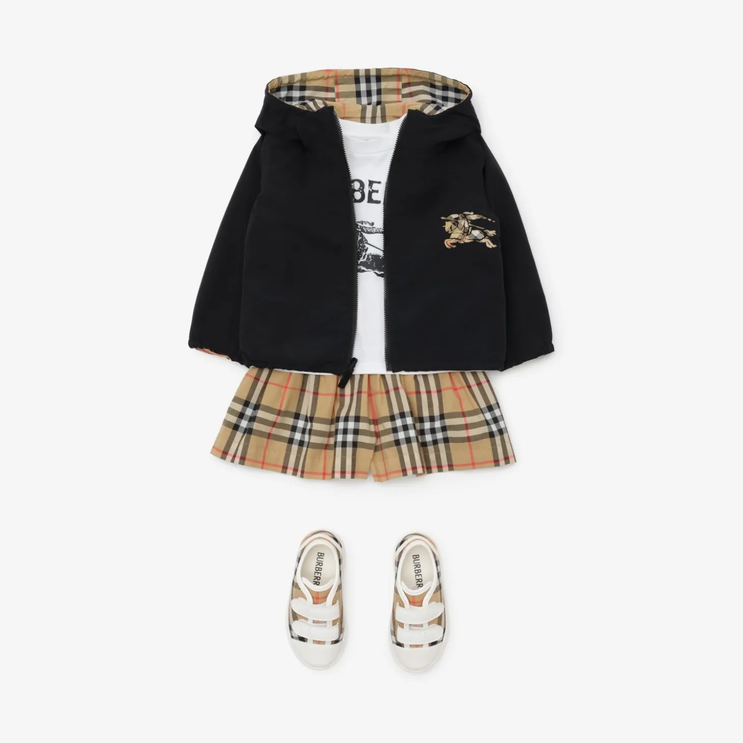 Reversible Check Hooded Jacket