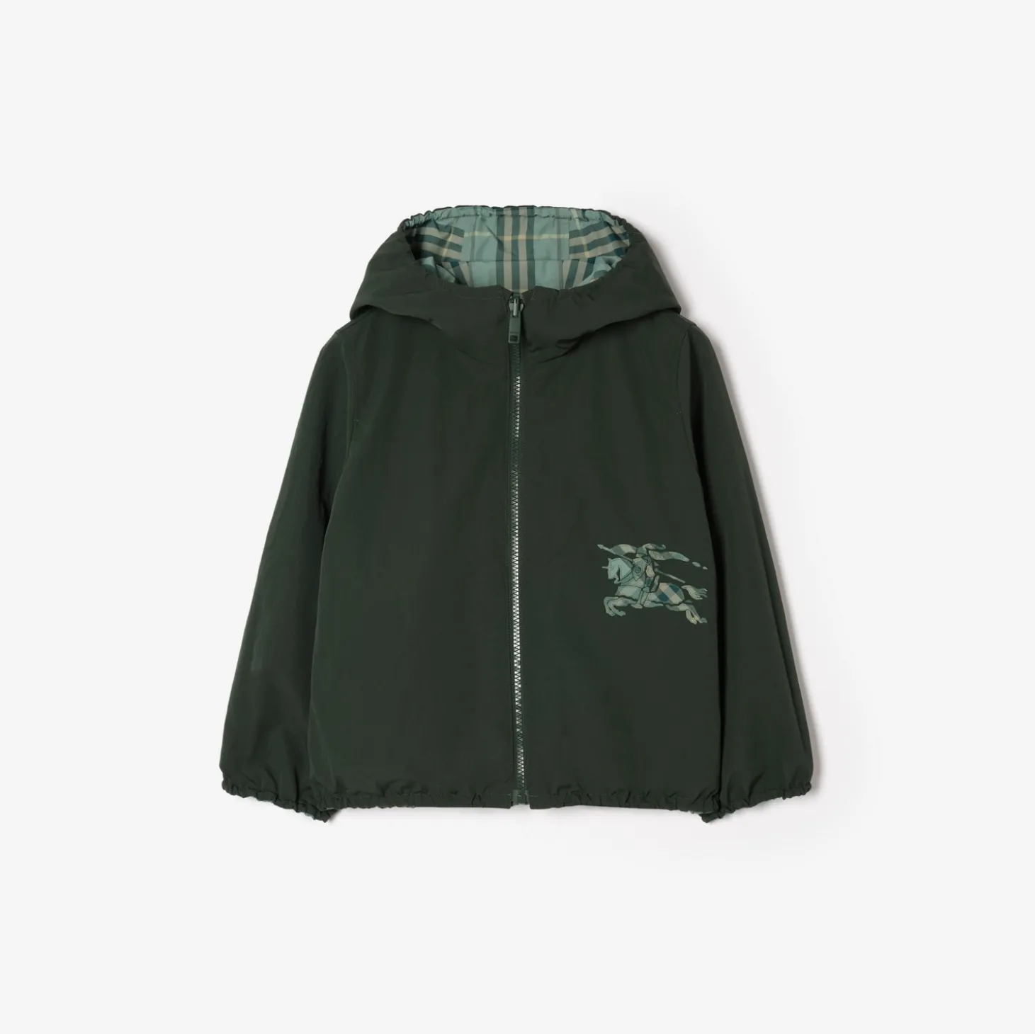 Reversible Check Hooded Jacket