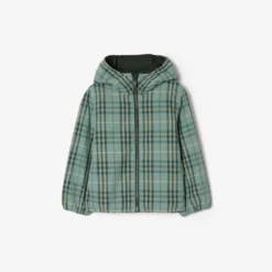 Reversible Check Hooded Jacket