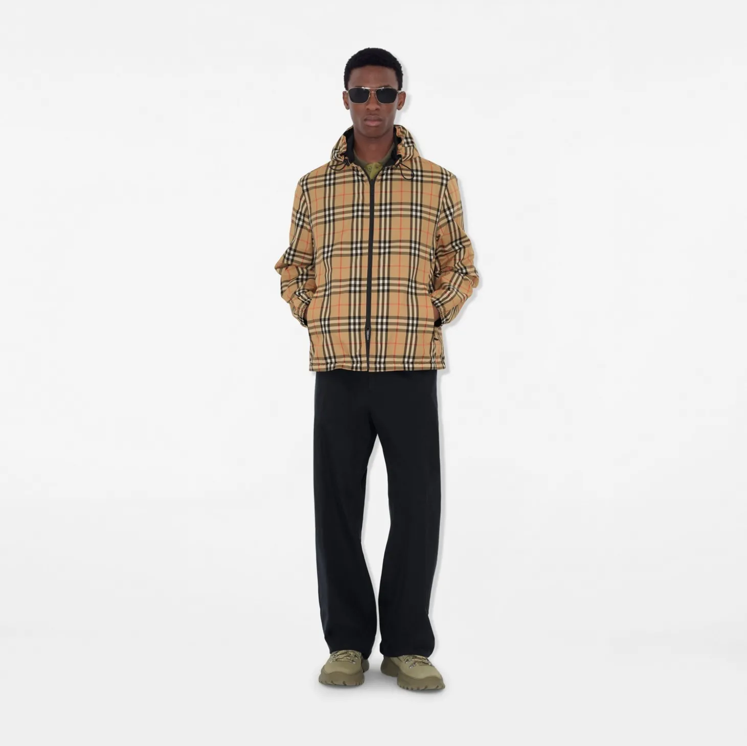 Reversible Check Newport Hooded Jacket
