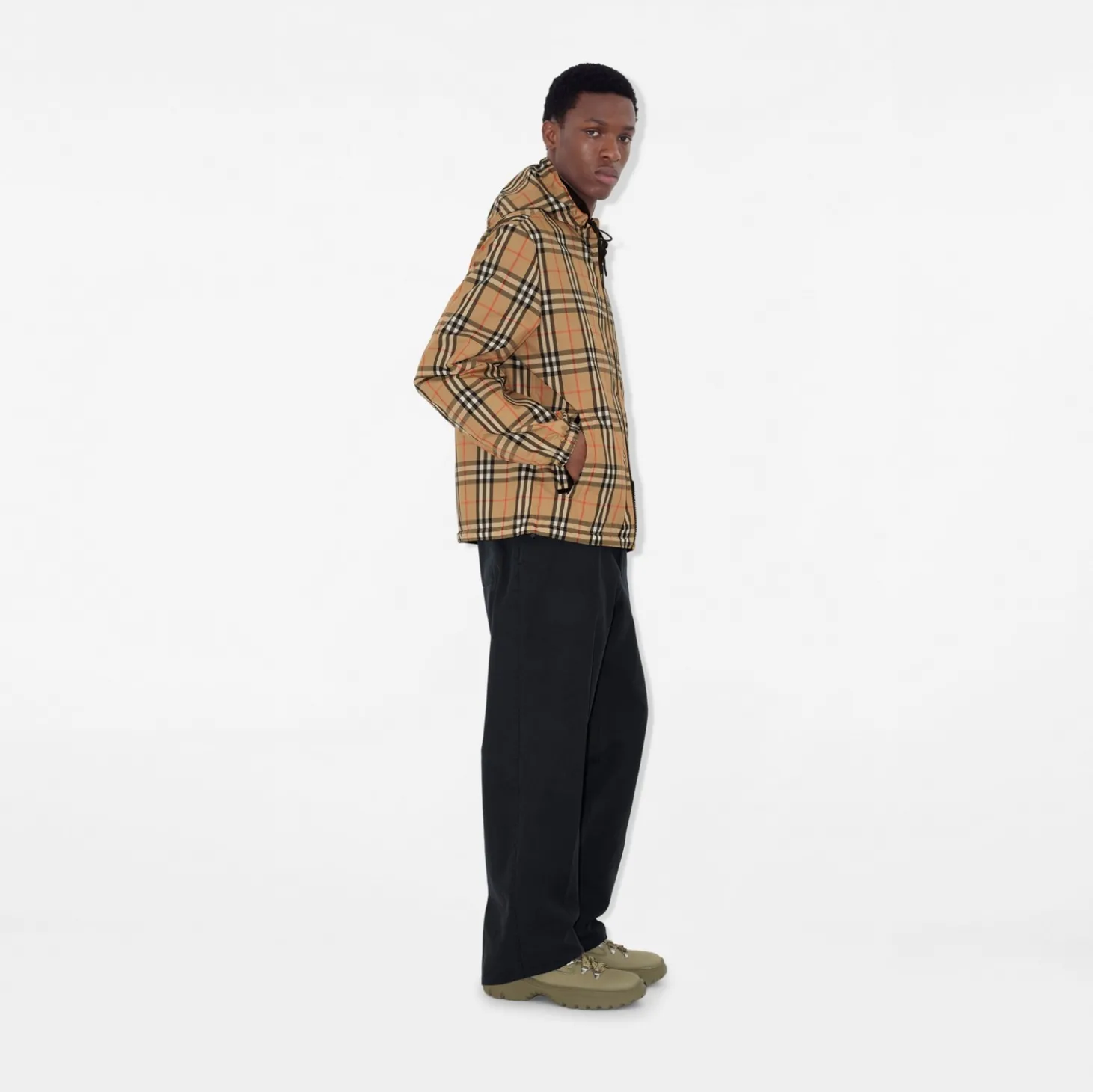 Reversible Check Newport Hooded Jacket