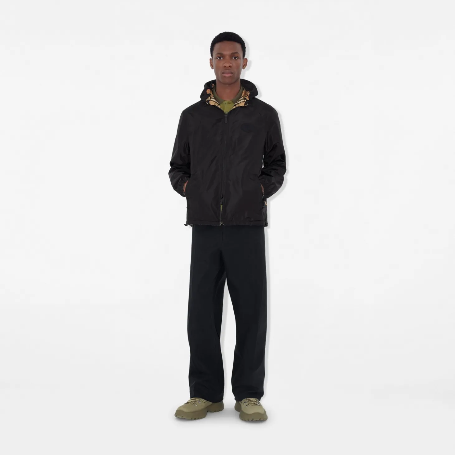 Reversible Check Newport Hooded Jacket