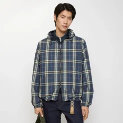 Reversible Check Newport Hooded Jacket