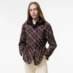 Reversible Check Nylon Hooded Jacket