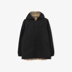 Reversible Check Nylon Hooded Jacket