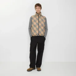 Reversible Check Puffer Gilet