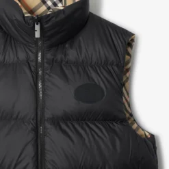 Reversible Check Puffer Gilet