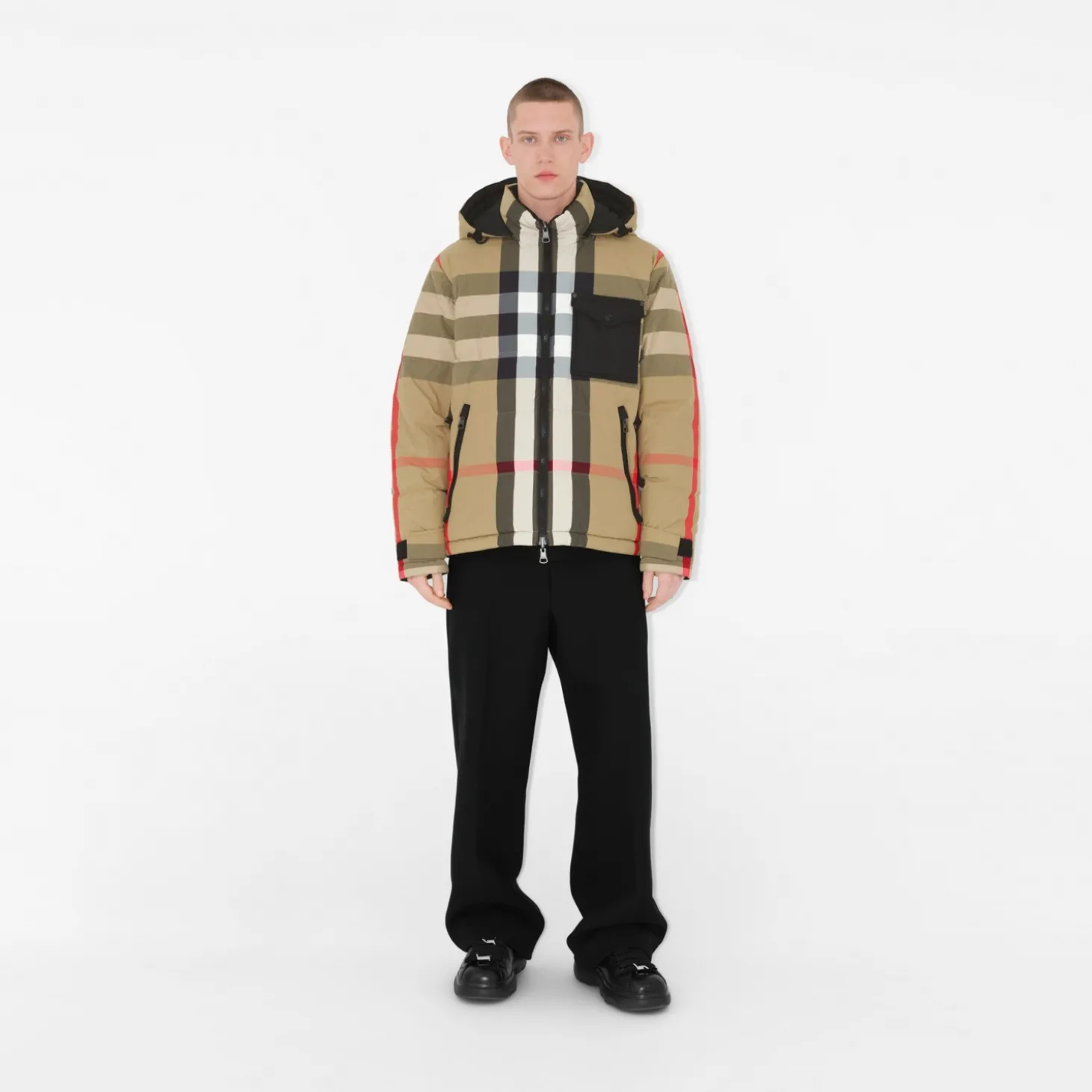 Reversible Check Puffer Jacket