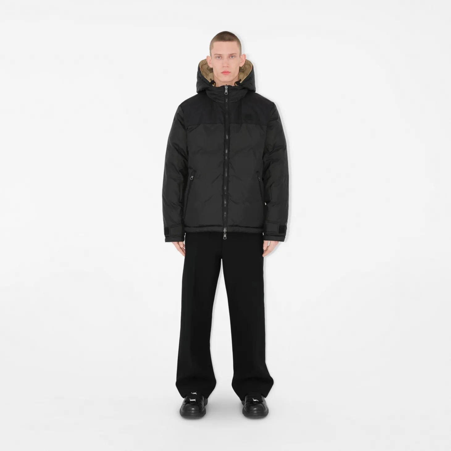 Reversible Check Puffer Jacket