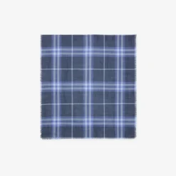 Reversible Check Wool Silk Scarf
