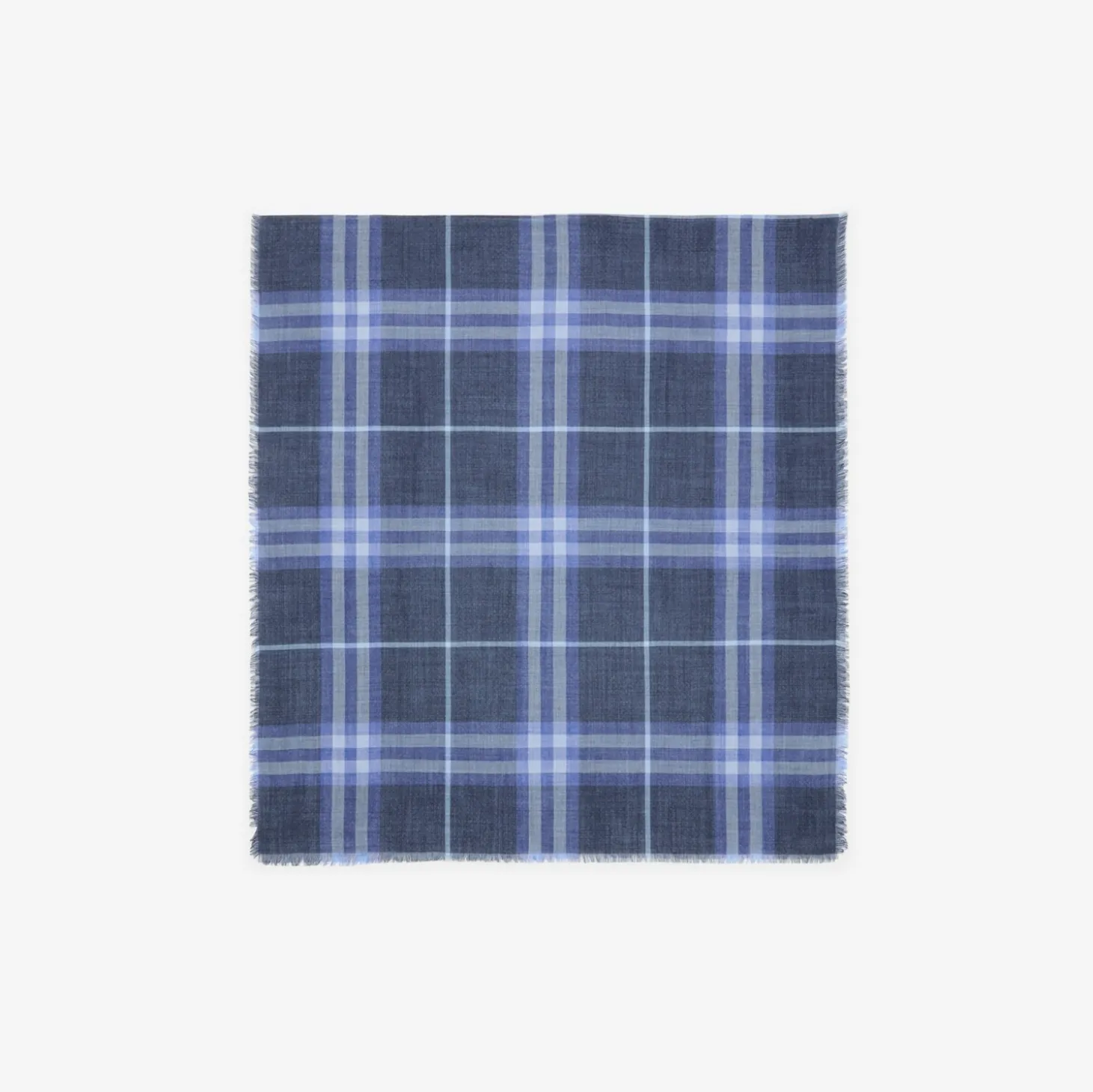 Reversible Check Wool Silk Scarf