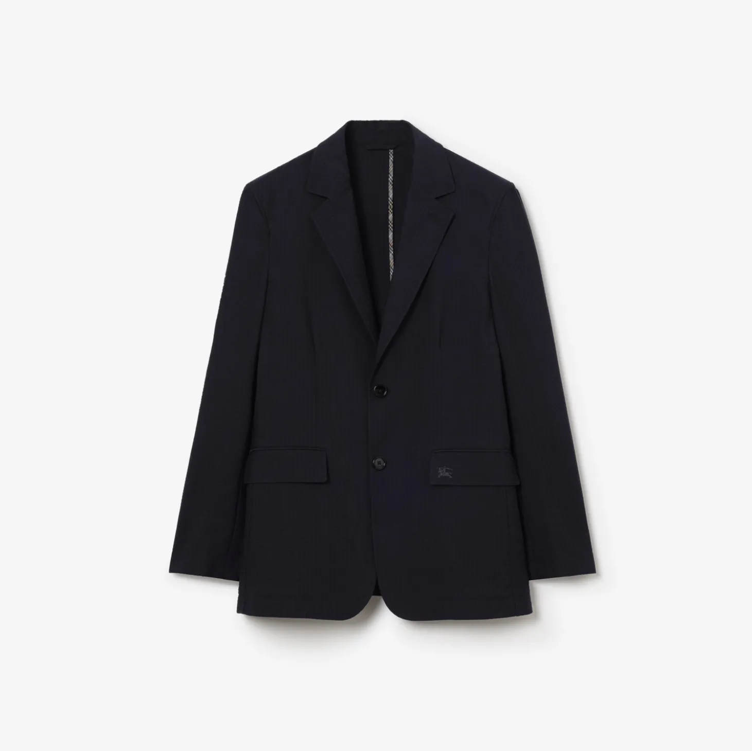Seersucker Cotton Linen Tailored Jacket