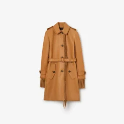Short Fringed Leather Car Coat