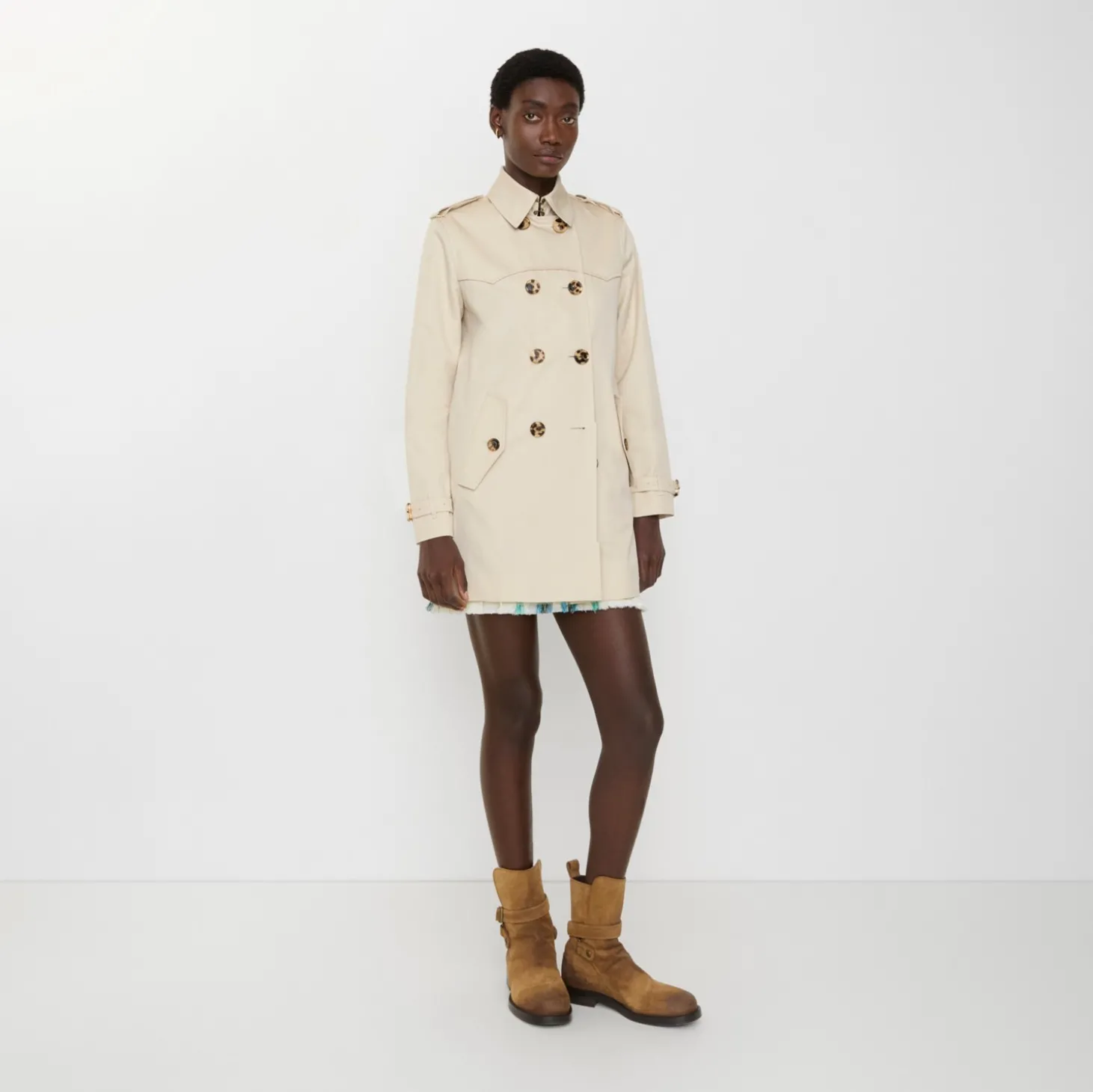 Short Gabardine Summerside Trench Coat