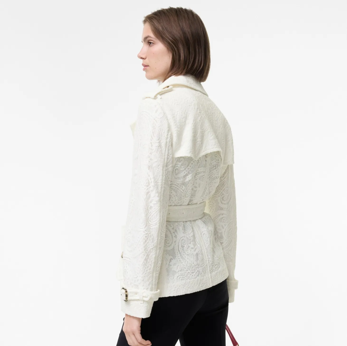 Short Paisley Lace Foxfield Trench Coat