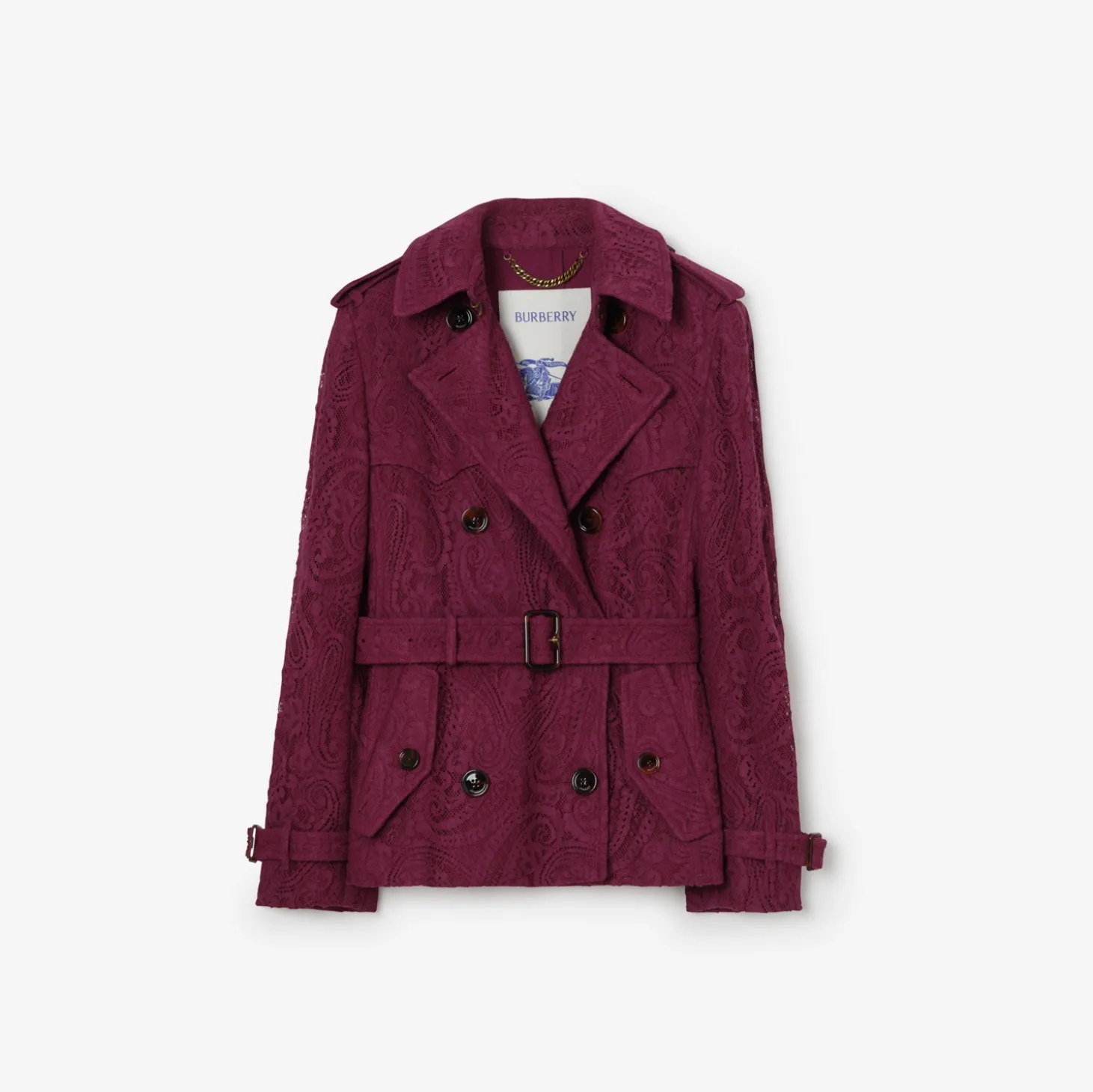 Short Paisley Lace Foxfield Trench Coat