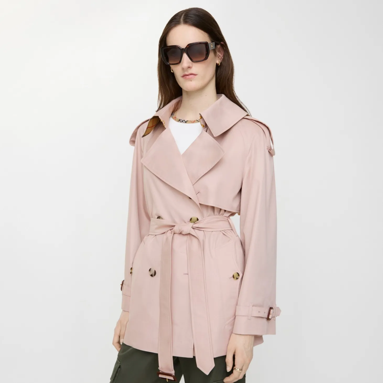 Short Tropical Gabardine Fitzrovia Trench Coat