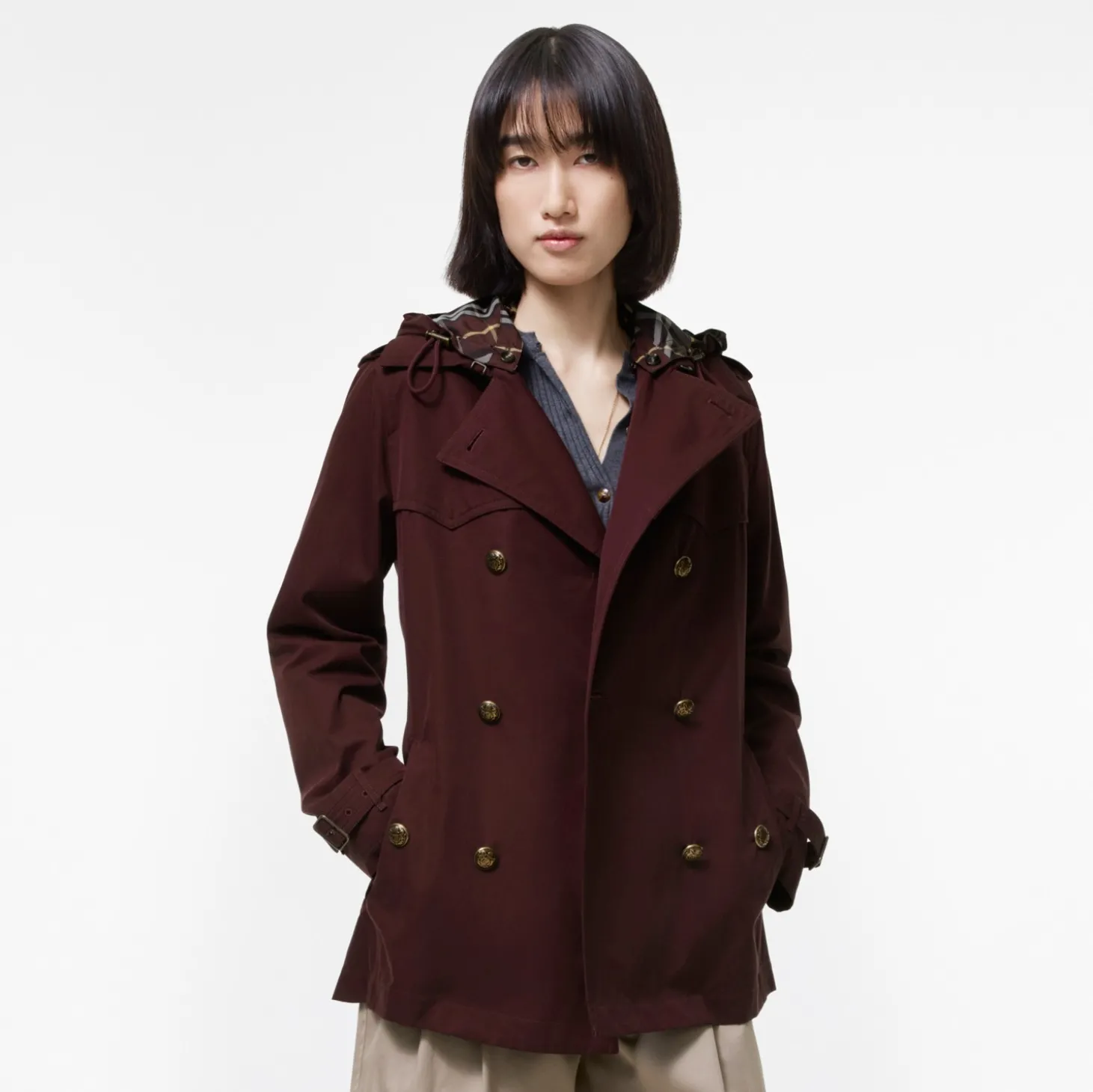 Short Tropical Gabardine Foxfield Trench Coat