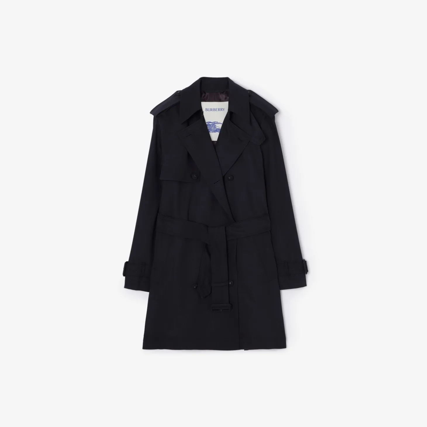 Short Wool Trench Coat