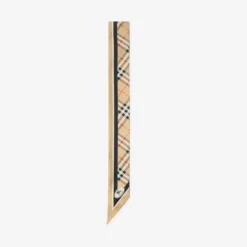 Skinny Check Silk Scarf