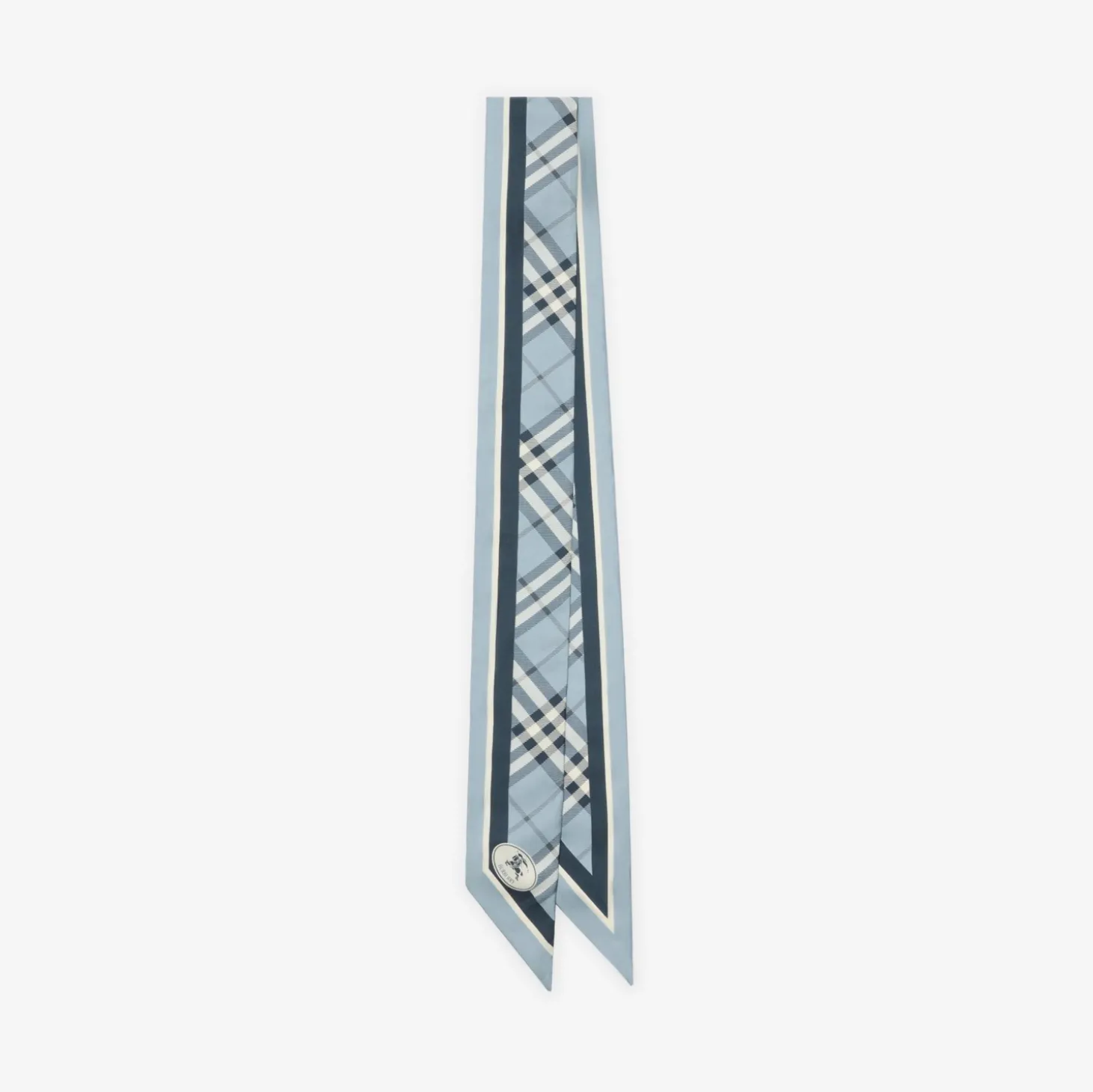 Skinny Check Silk Scarf