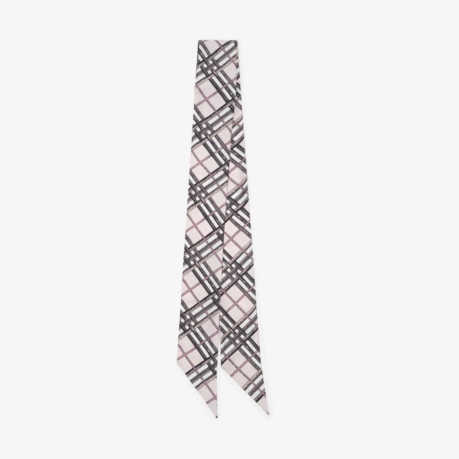 Skinny Reversible Etched Knight Silk Scarf