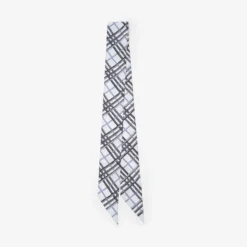 Skinny Reversible Etched Knight Silk Scarf