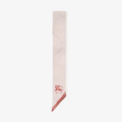 Skinny Watercolour Check Silk Scarf