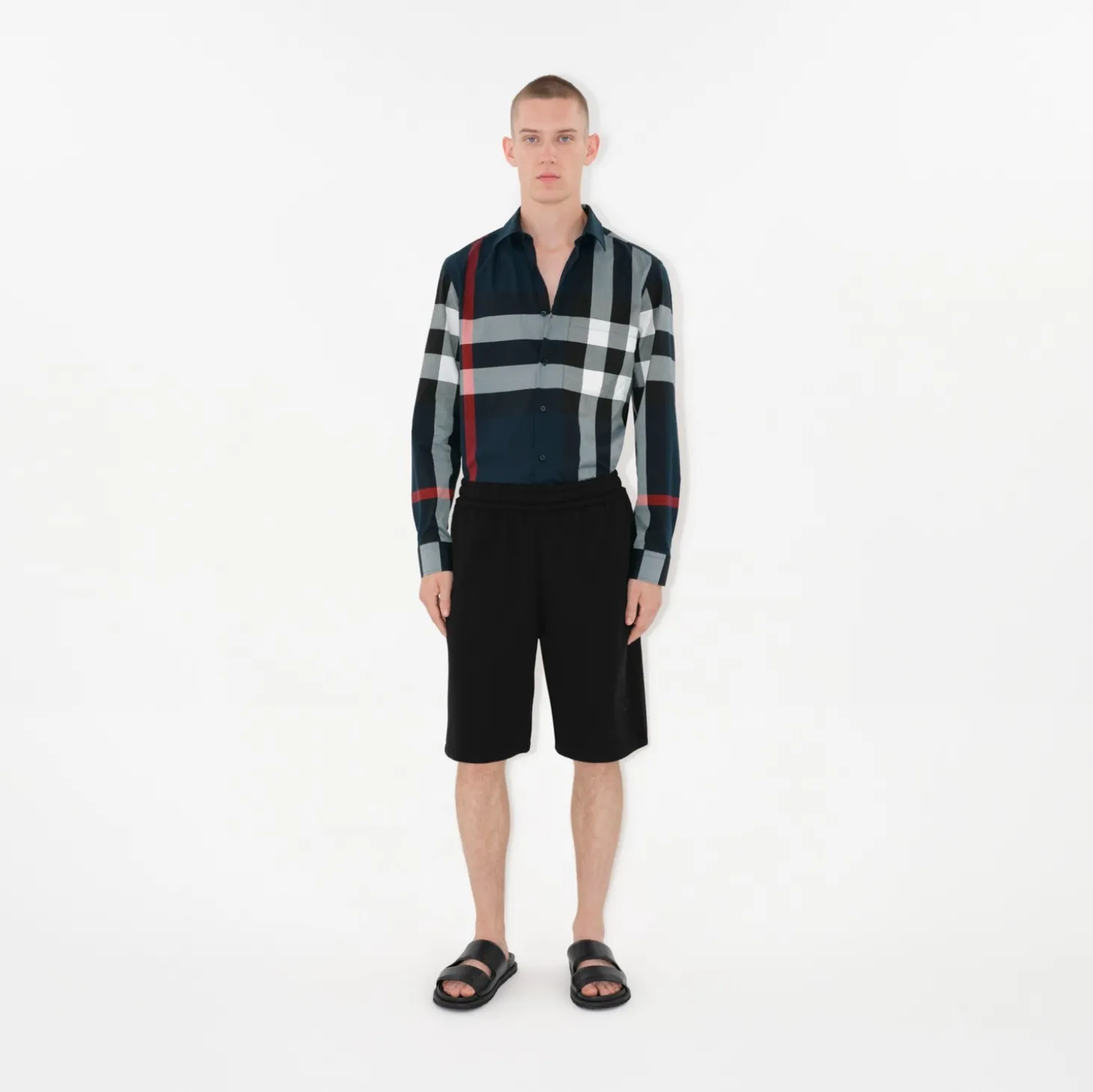 Slim Fit Check Cotton Shirt
