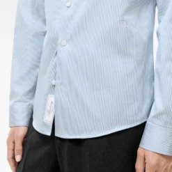 Slim Fit Striped Cotton Shirt