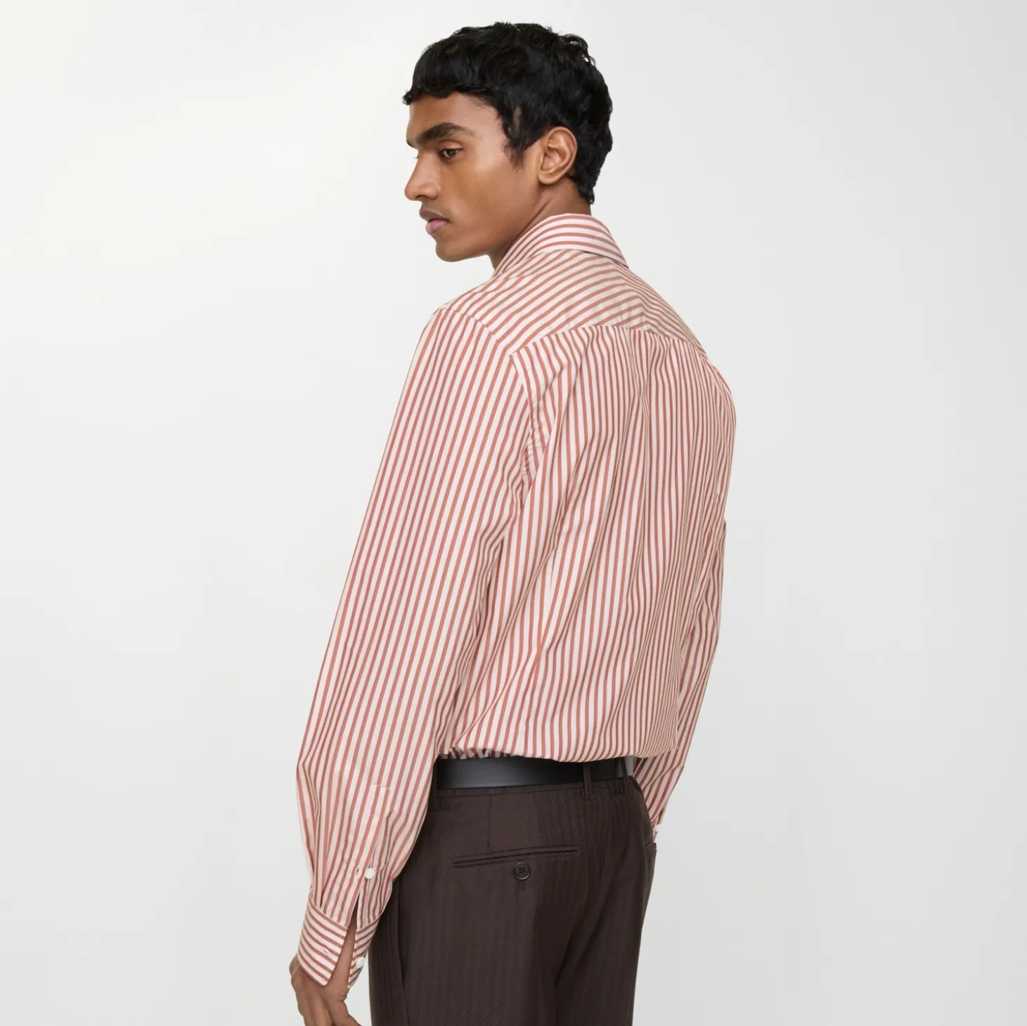 Slim Fit Striped Cotton Shirt