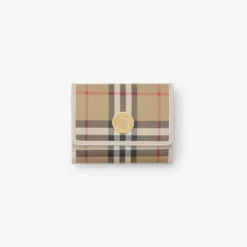 Small Check Folding Wallet