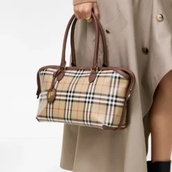 Small Check Zip Tote