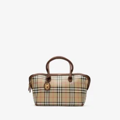 Small Check Zip Tote