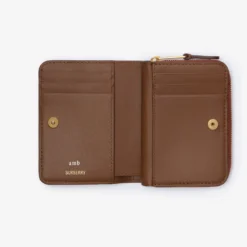 Small Check Zip Wallet