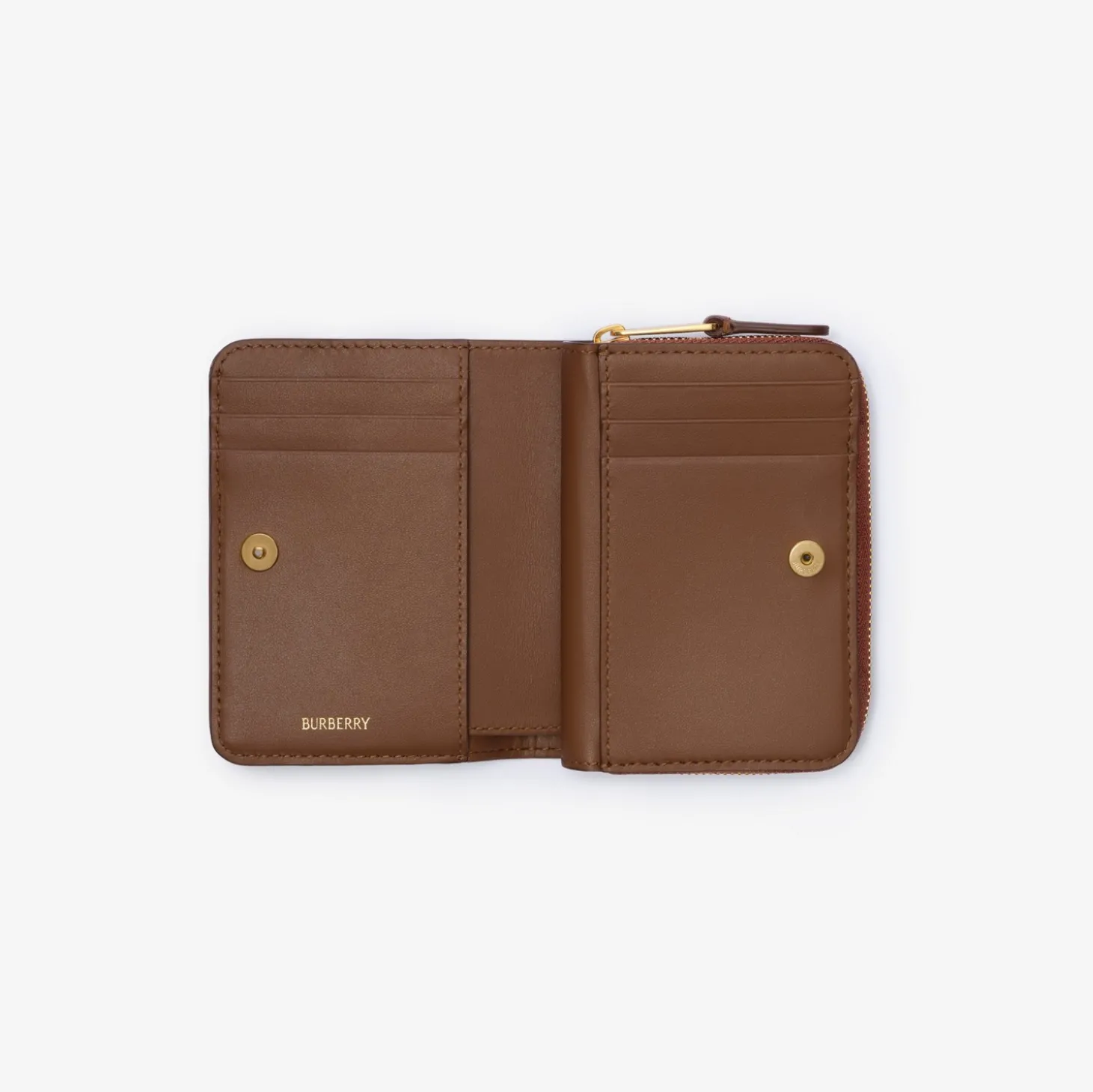 Small Check Zip Wallet