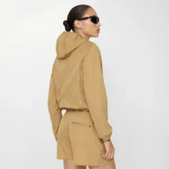 Stretch Nylon Hooded Jacket
