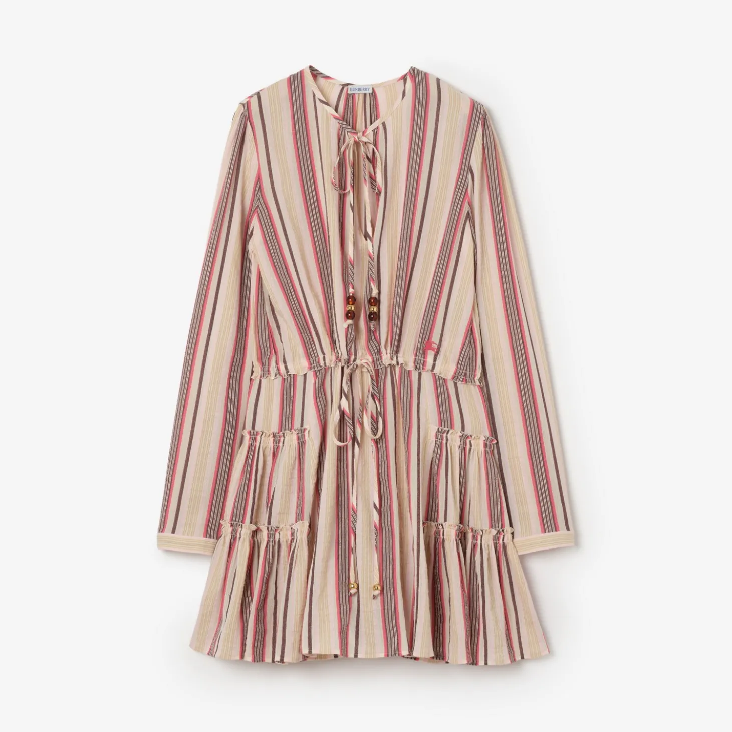 Striped Cotton Voile Dress