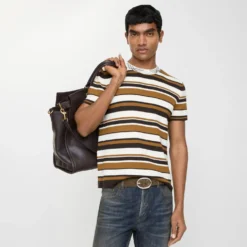 Striped Wool Blend T-shirt