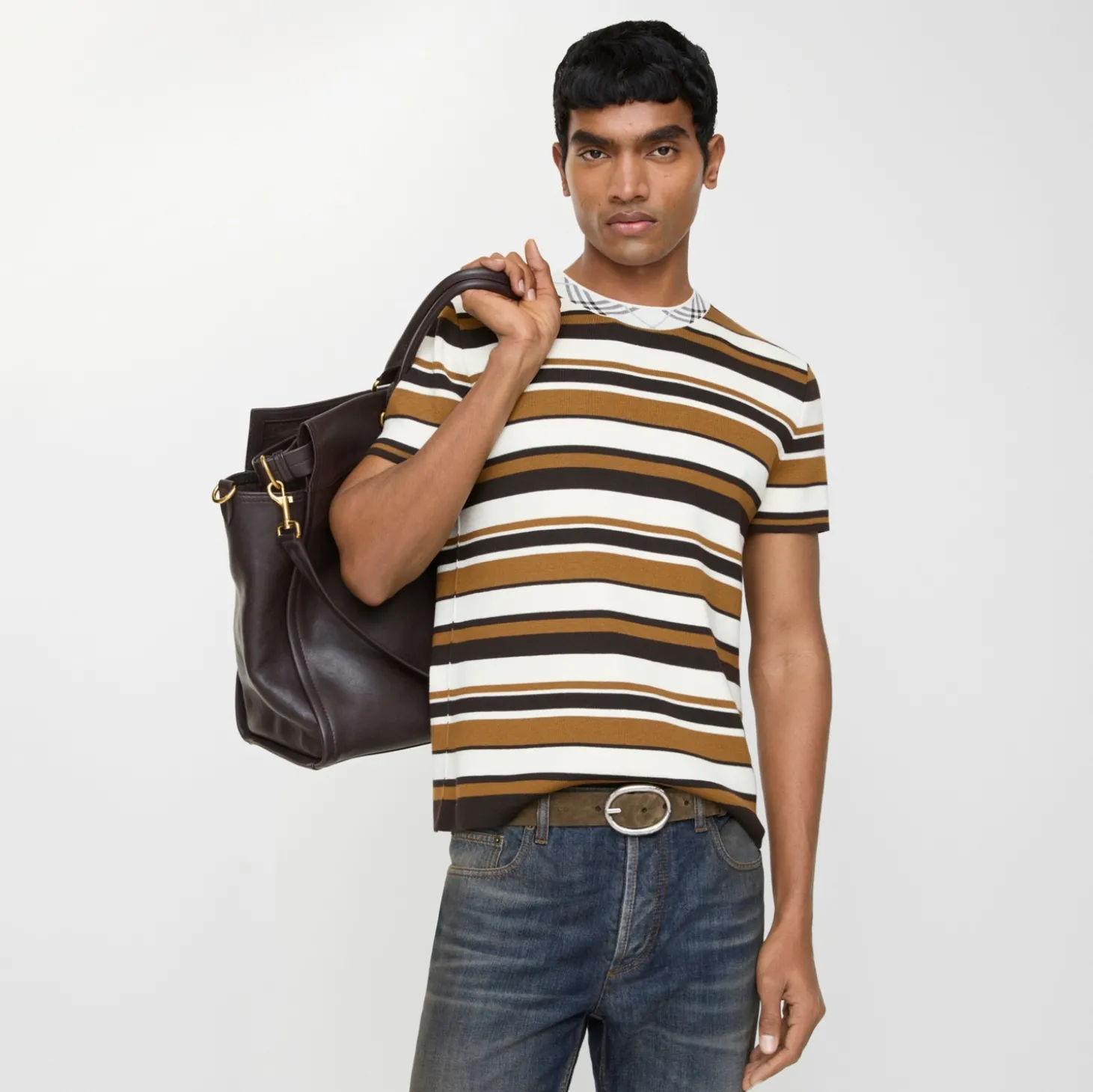 Striped Wool Blend T-shirt