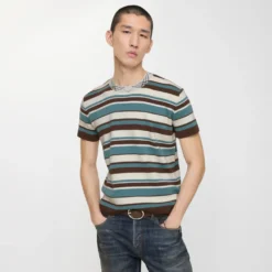 Striped Wool Blend T-shirt