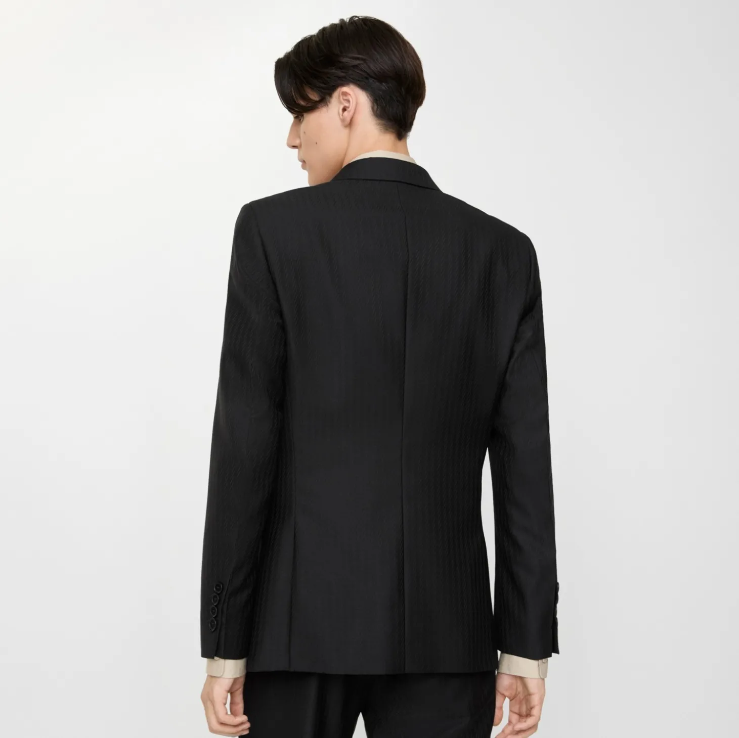 Striped Wool Mohair Tailored Jacket