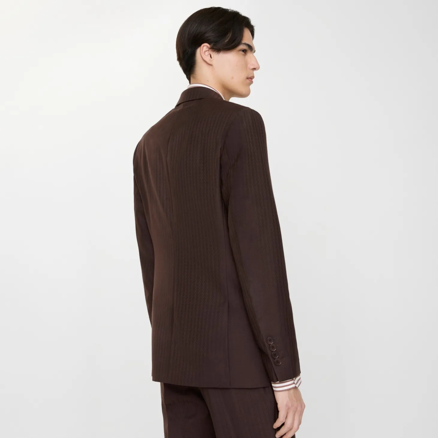 Striped Wool Mohair Tailored Jacket