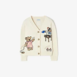Tea Party Cotton Blend Cardigan