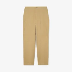 Textured Check Cotton Trousers