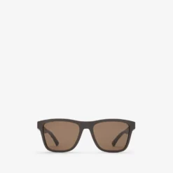 Textured Check Square Sunglasses