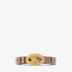 Thin Reversible Check Oval Belt