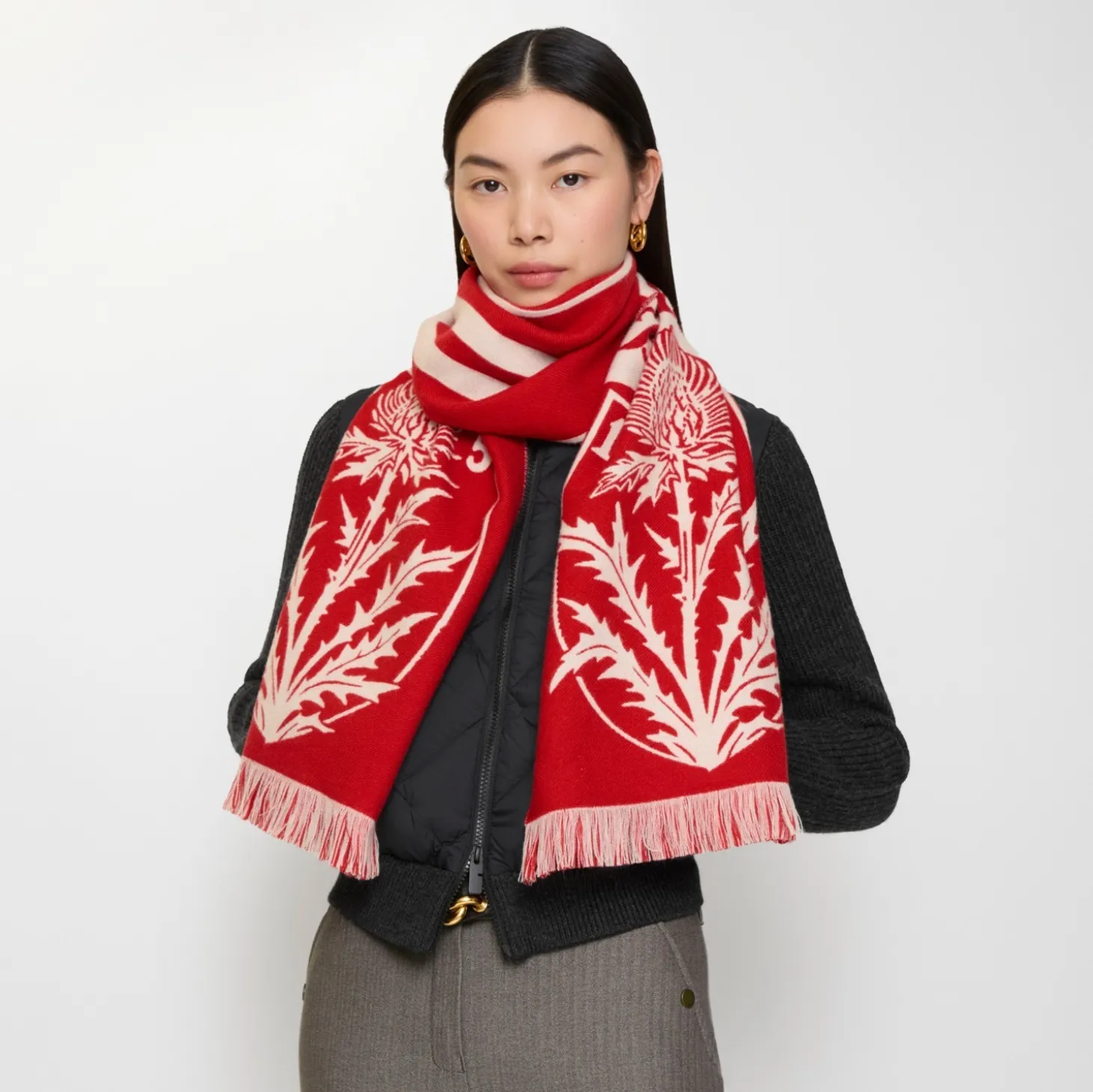 Thistle Shield Wool Scarf